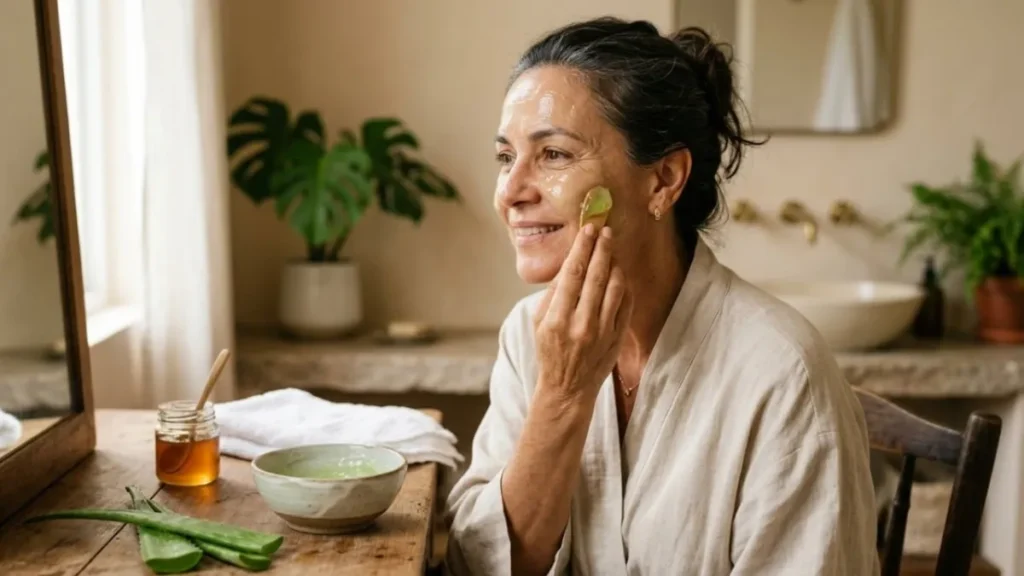 Máscara de aloe vera devolve luminosidade à pele madura em 20 min