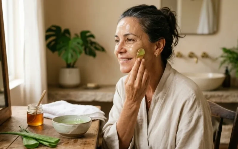 Máscara de aloe vera devolve luminosidade à pele madura em 20 min